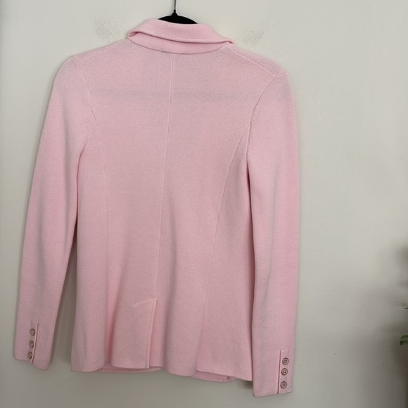 Talbots pink double faced knit sweater blazer jacket - Picture 3 of 8